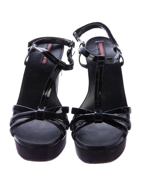 prada t strap platform wedges|prada sandals for women.